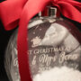 Round Glass 1st Christmas Married Snow Filled Bauble, thumbnail 2 of 6
