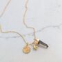 The Trio Star Point Smokey Quartz Necklace, thumbnail 1 of 7
