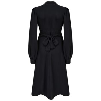 Ava Dress In Liquorice Black Vintage 1940s Style, 2 of 3