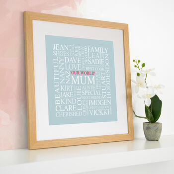 Personalised 'Mum's Favourites' Square Print, 2 of 9