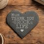 Personalised My Rock Slate Heart Keepsake Coaster, thumbnail 1 of 4