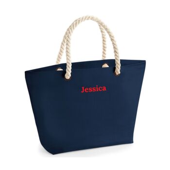 Personalised Cotton Canvas Tote Beach Bag, 3 of 11