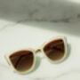 Cream Supersize Cat Eye Sunglasses, thumbnail 6 of 6