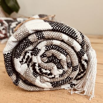 Hand Loomed Stripe Fair Trade Sofa Throw Blanket, 3 of 8