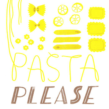 Pasta Please Risograph Print, 3 of 3