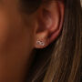Sterling Silver Infinity Stud Earrings, thumbnail 2 of 7