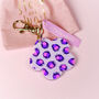 Pink And Purple, Leopard Print Mirror Keyring, thumbnail 7 of 7