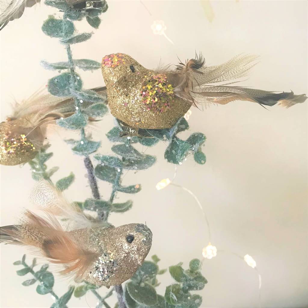 gold bird clip on decoration by ella james