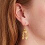 Gold Plated Silver Filigree Bell Shaped Drop Earrings, thumbnail 3 of 8