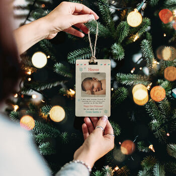 Baby's First Christmas Message From Santa Wooden Tag, 3 of 4