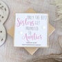 Only The Best Sisters Get Promoted To Aunties Sterling Silver Earrings, thumbnail 1 of 4