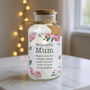 Floral Watercolour LED Personalised Glass Jar, thumbnail 6 of 6