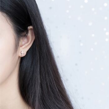 Sterling Silver Scissor Stud Earrings, 2 of 6