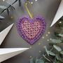 Ditzy Flower Design Textile Heart Kit, thumbnail 1 of 3