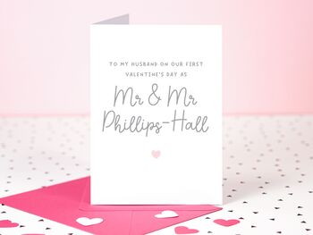 Husband First Valentine's Day As Mr And Mr Card, 3 of 4