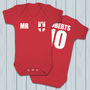 Personalised England Football Supporters Babygrows, thumbnail 4 of 8