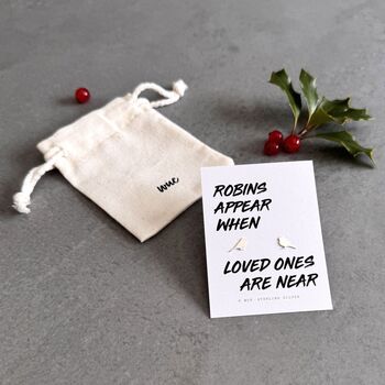 Robins Appear Bird Earrings In Sterling Silver, 3 of 5
