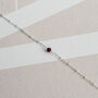January Birthstone Garnet Sterling Silver Bracelet, thumbnail 2 of 4