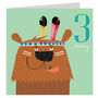 Bear 3rd Birthday Card, thumbnail 3 of 6