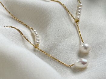 'Kinang' Sparkle Drop Pearl Necklace, 11 of 12