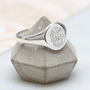 Silver Or Gold Plated Day Of The Dead Signet Ring, thumbnail 1 of 6
