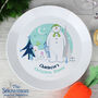 Personalised The Snowman And The Snowdog Children’s Christmas Dinner Plate, thumbnail 1 of 2