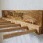 Engraved Oak Welly Boot Rack, thumbnail 4 of 8