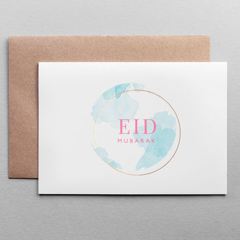 Celebration ‘Eid Mubarak’ Pastel Greeting Card, 2 of 2