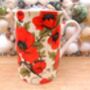 Set Of Six Straight Mugs In Red Poppy Design, thumbnail 9 of 11
