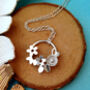 Sterling Silver Flower Garland Necklace, thumbnail 2 of 9