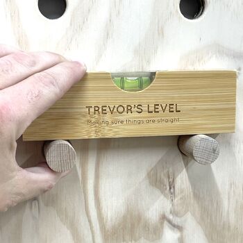 Personalised Wooden Spirit Level And Bottle Opener, 2 of 5