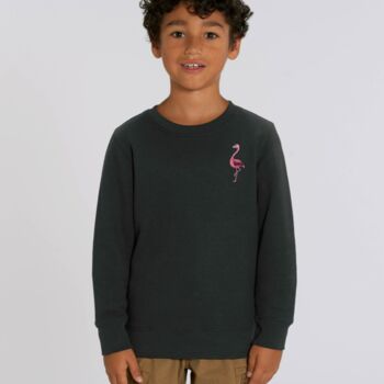 Childrens Organic Cotton Flamingo Sweatshirt, 4 of 8
