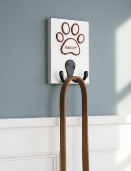Personalised Dog Lead Hook With Coloured Surround, 4 of 8