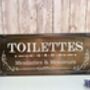 French Metal Toilet Toilettes Sign Vintage Bathroom Wall Plaque, thumbnail 2 of 5
