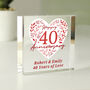 Personalised 40th Ruby Anniversary Crystal Token, thumbnail 2 of 6