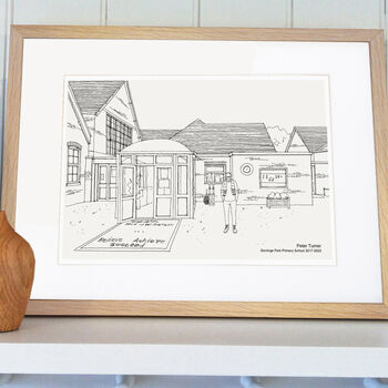 Personalised Hand Drawn Retirement Sketch Gift, 4 of 8
