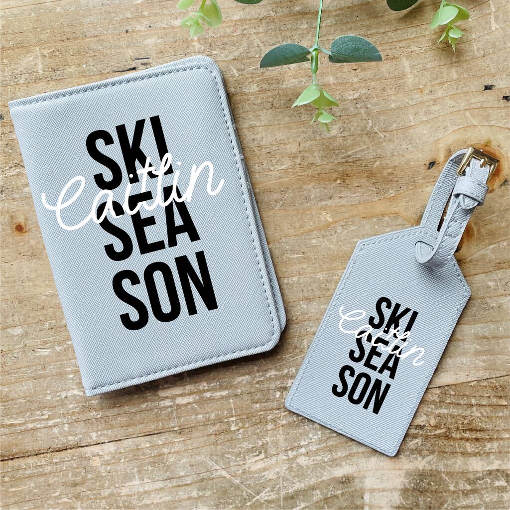 Personalised Ski Season Passport Cover And Luggage Tag, 1 of 6