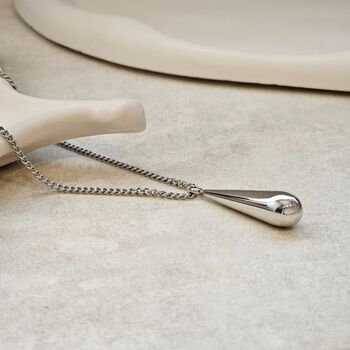 Silver Waterdrop Necklace, 6 of 7