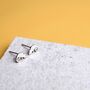 Sterling Silver Chameleon Stud Earrings, thumbnail 2 of 7