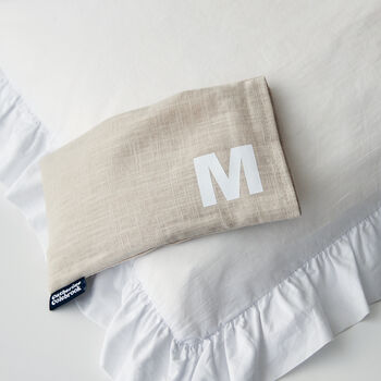 Personalised Linen Eye Pillow Hot And Cold Therapy, 2 of 8