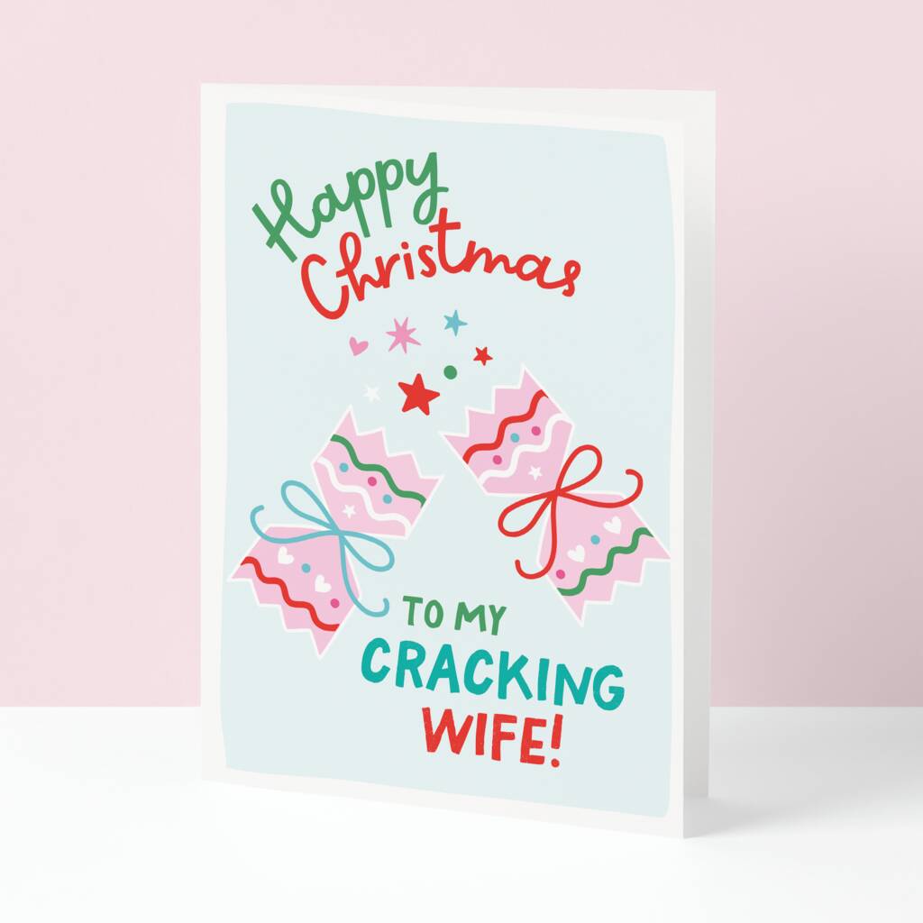 Cracking Wife Christmas Card, 1 of 3