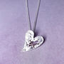 Sterling Silver Torn Heart Necklace, thumbnail 5 of 8