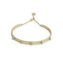 Birthstone Bangle Bracelet Gold Plated Sterling Silver, thumbnail 8 of 11