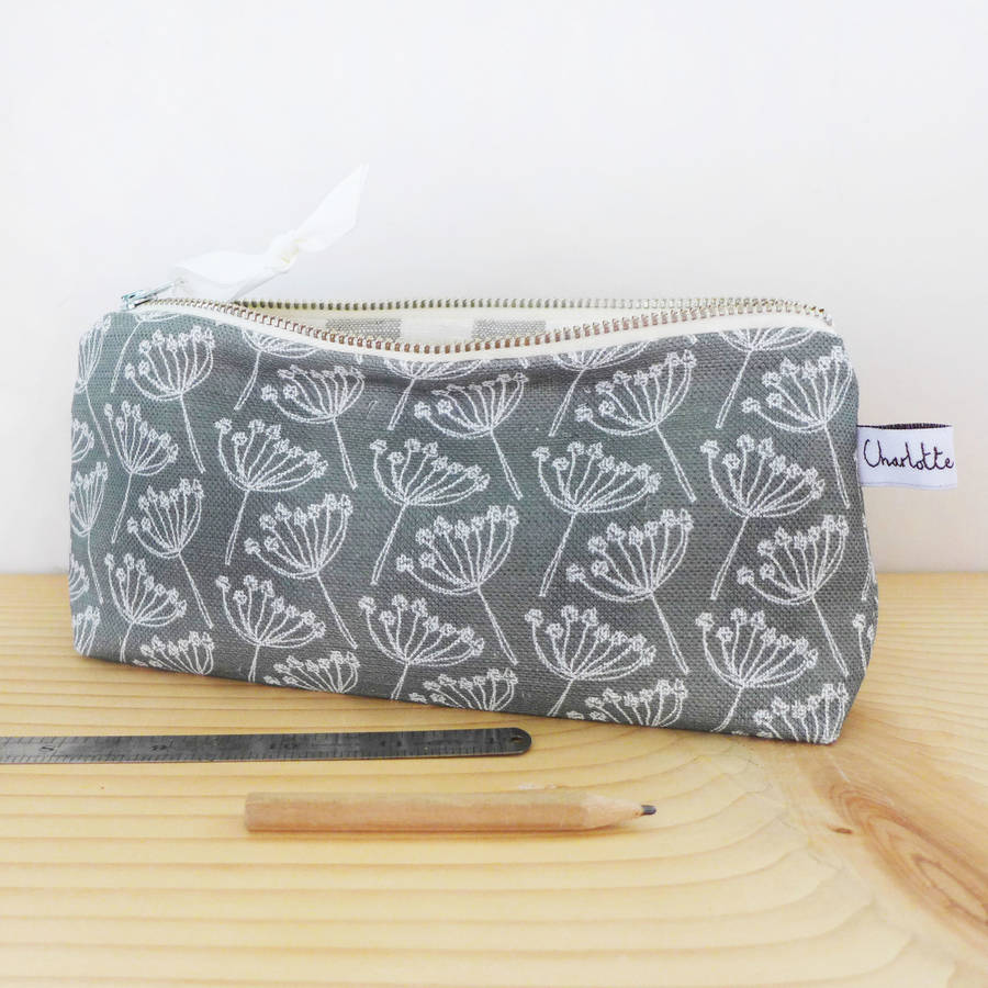 cow parsley pencil case by charlotte macey | notonthehighstreet.com