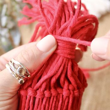 Diy Christmas Macrame Gonk Kit, 3 of 4