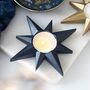 Navy Star Tealight Candle Holder, thumbnail 2 of 4