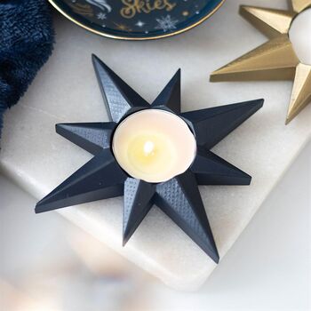 Navy Star Tealight Candle Holder, 2 of 4