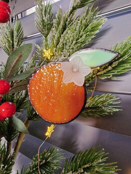 Glass Clementine Christmas Ornaments Keepsake, 2 of 4