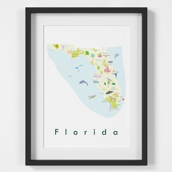 Florida State Map USA Art Print, 3 of 3