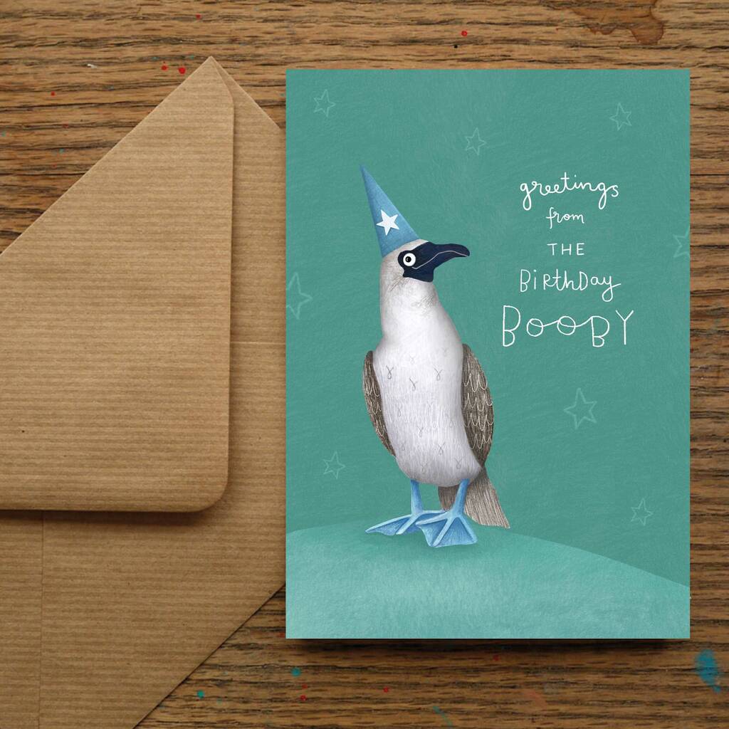 Happy Birthday Booby Greetings Card